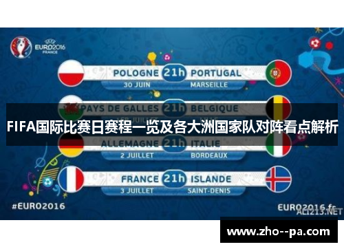 FIFA国际比赛日赛程一览及各大洲国家队对阵看点解析 FIFA国际比赛日赛程一览及各大洲国家队对阵看点解析